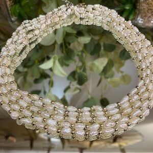 Estate Vintage Freshwater Pearl Necklace 5 Strands